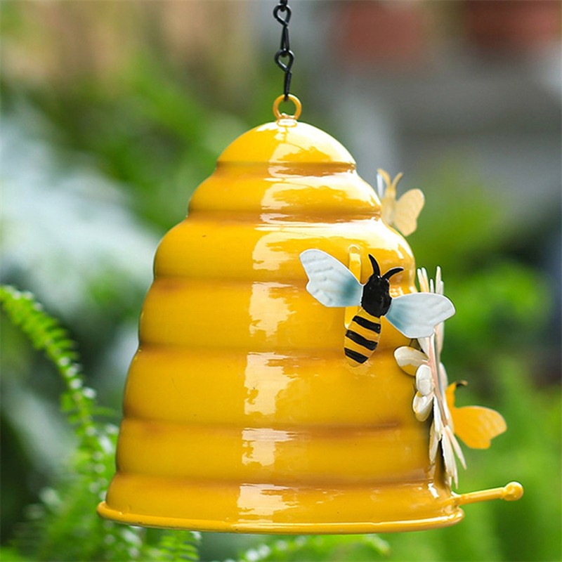 Beehive Bird Houses Outside Iron Hanging Birdhouses Garden Bird Nest