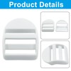 BokWin Ladder Lock Buckle, White, 1-1/4 inch