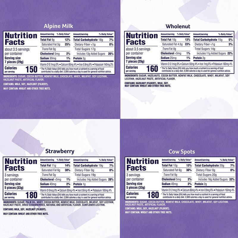 Milka European Chocolate Bars Variety Pack, Alpine Milk Chocolate, Cow