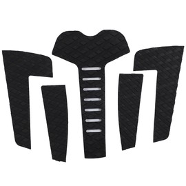Surfboard Traction Pads Surf Pads EVA Tail Deck Grip AntiSlip Surf Traction Pad(5pcs Black )