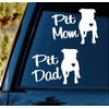 Pit Mom and Pit Dad Pit Bull Decal Sticker for