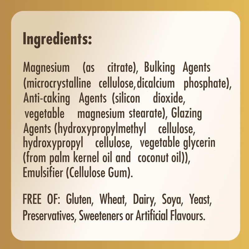 Solgar Magnesium Citrate Tablets, Supports The Nervous System, Energy Release,