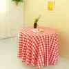 Zdada Red and White Check Table Cover Fabric Checker Table