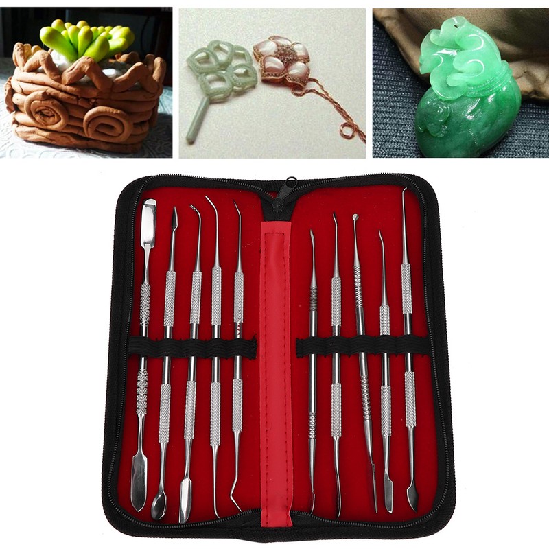 10Pcs Stainless Steel Clay Knife Sculpey DIY Sculpt Carving Knife