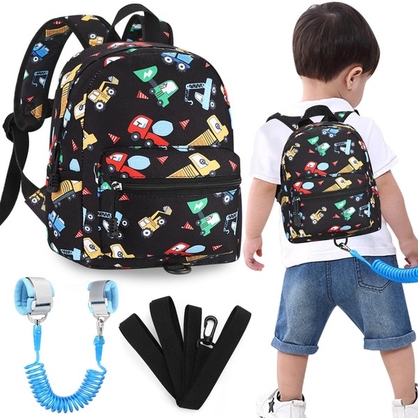 Accmor Accmor Toddler Harness Backpack Leash, Cute Excavator Kids Backpack