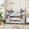 FINETONES Toy Storage Organizer with 6 Toy Bins, Toy Organizer