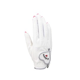 Callaway Gloves NAIL DUAL WMS WHT M 23 (M, 7.1 - 7.5 inches (18 - 19 cm), For Both Hands, White, Women's