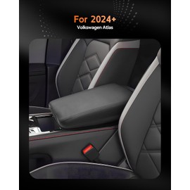 CDEFG for Volkswagen Atlas 2024 2025 Center Console Cover Armrest Box Cover for VW Atlas (SE, Peak Edition, SEL, Cross Sport, SEL Premium R-Line) Accessories Console Arm Rest Protector