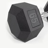 LIONSCOOL Hex Dumbbell (65LB SINGLE) Black