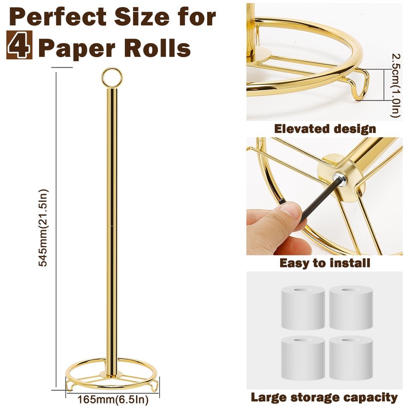 Siyzda Bath Toilet Paper Holder, Toilet Tissue Roll Organizer Storage,