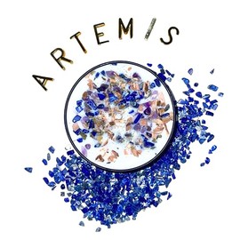 BlkGrlMagick Artemis Diana Greek Roman Goddess Crystal Candle, Egyptian Amber Scented with Amethyst and Lapis Lazuli Crystals, Willow, Wormwood, Deity Candles for Altar, Prayer,Blessings (8oz Jar)