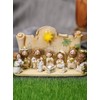 Colorful Nativity Scene Figurine Set Cute Animals Rugged Lightweight Reliable
