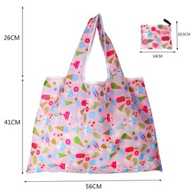 FAVORTALK Fold Away Shopping Bags 2 Pcs Large Shopping Bag Reusable Shopper Bags for Groceries Foldable Washable Polyester X-Large Grocery Bags for Women Reusable Grocery Bags - 16408