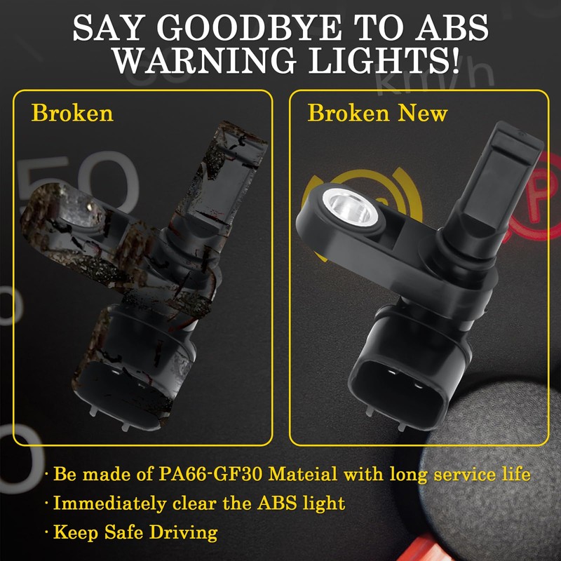 Ensun 4PCS ABS Wheel Speed Sensor Front and Rear Driver