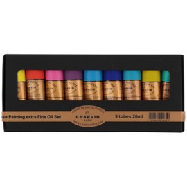 Charvin Extra Fine Professional Oil Paint Set for Artists, Intense Colors - Bonjour Set of 9, 20 ml Tubes, Finely Milled, Non-Yellowing Artist Oil Paints in French Riviera-Inspired Hues