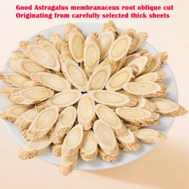 Lingyunxi Astragalus 黄芪 300g Astragalus Root Slices Huang Qi Astragalus Root Tea Grade Chinese Herbal Tea Make Brewing Tea, Cooking, Soups, Congee No Addition 黄芪片