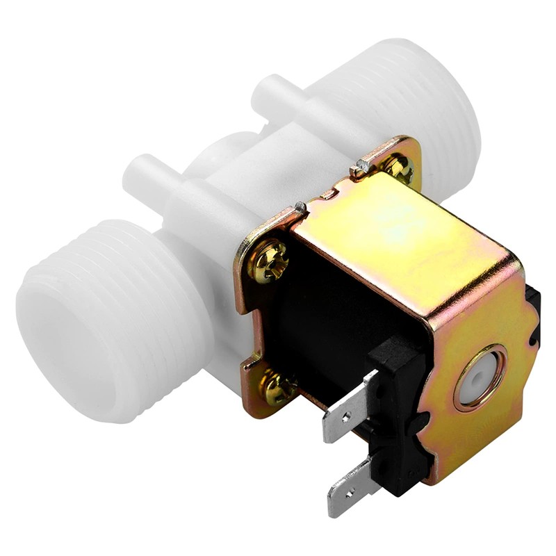 Solenoid Water Valve,DC 12V DN20 G3/4" N/C Plastic Electromagnetic Valve