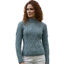 SAOL - Suéter de lana para mujer, Irlanda, Tragaluz, XXL