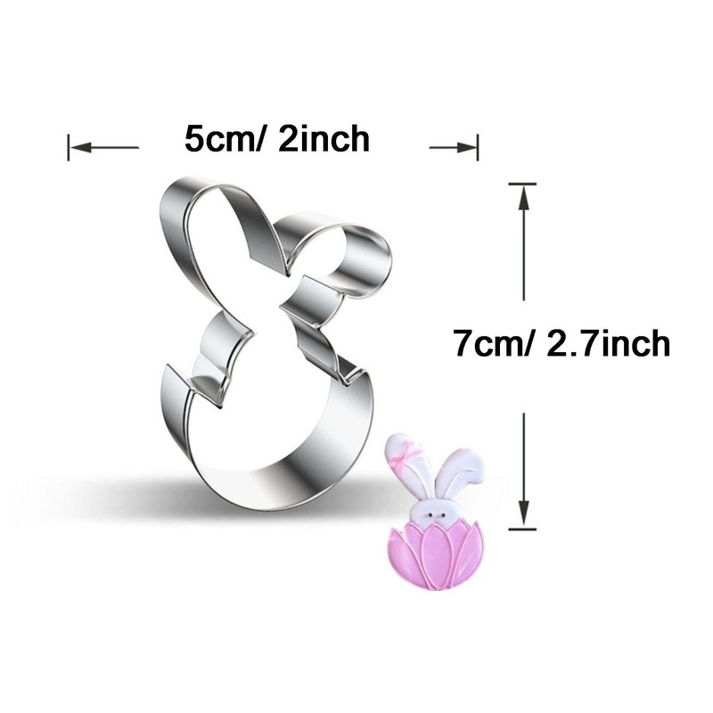 WDYJMALL Rabbit with Broken Egg Shape Cookie Cutter