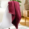 PiccoCasa Pet Dog Fluffy Fleece Bed Blanket, Burgundy 60cm x