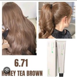 Bremod Premium Series Cocoa Butter Hair Colour Kit with 9% Oxidant Cream Honey Tea Brown