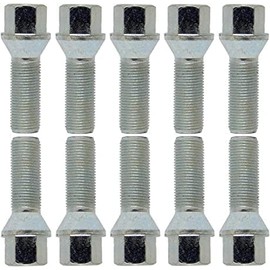 10 Wheel Bolts Wheel Bolts Taper Collar Silver M12 x 1.5 43 mm