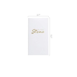 imSTONE Pocket Notebook for Travelers. Environmentally Friendly, Waterproof Notepad. 24 Pages 2.7” x 5.1”. Paper Made from Stone. White Cover.