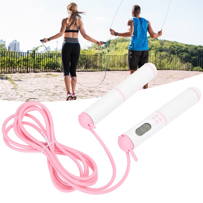 Skipping Rope Electronic Counting Jumping Rope Sports Exercise Fitness Equipment(White