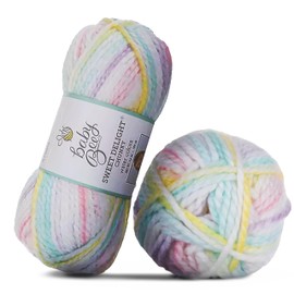 Baby Bee 5-Bulky Acrylic & Polyamide Yarn for Knitting and Crocheting Soft Yarn Skein 109 Yards for Craft Supplies and Home Decor, Water Colors