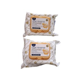 Crwp Age Reverse Facial Wipes with Coenzyme Q10 and Vitamin E, 30 Wipes, For Mature Skin, Pack of 2 with crwp card.