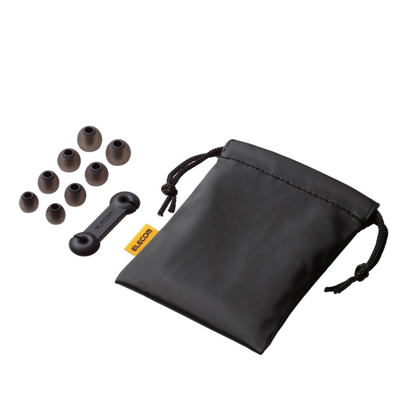 エレコム ステレオ イヤホン カナル φ10mm ドライバー マイク付き 重低音 GrandBass ブラック