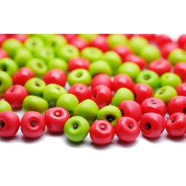1shopforyou Mixed 20 PCS Mini Artificial Apple Fake Fruit Simulation Size 1.0x1.0 in Home K itchen Party Décor (Green and Red) No.9