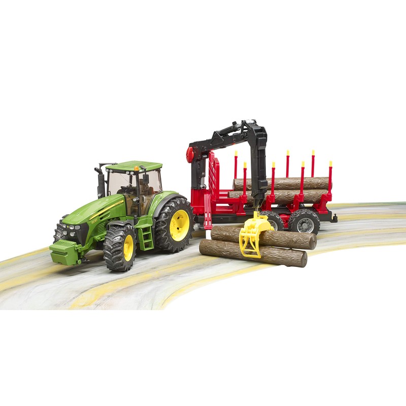 John Deere 7930 w Logging Trailer, Crane and 3 logs