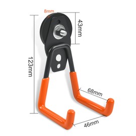 FPMYB 2 Stück Magnetische Haken,43mm Starke Magnete mit Haken, Magnetische Haken für Küche, Garage，Kühlschrank, Vorhänge, Klassenzimmer, Grill, Werkzeuge (Schwarz)