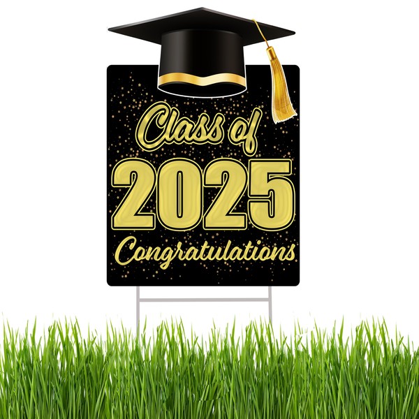 Congratulations Class of 2025 Graduation Yard Sign Home Decor Lawn