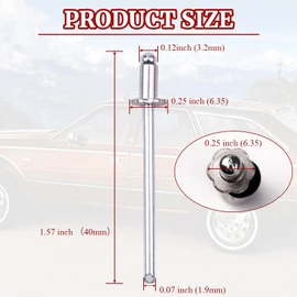 2 Pcs Stainless Steel Rosette Rivets Replacement Fit For GM Ford Chrysler AMC VIN Door Tag Rosette Petal Shape Universal Compatibility Fixing tools Sliver