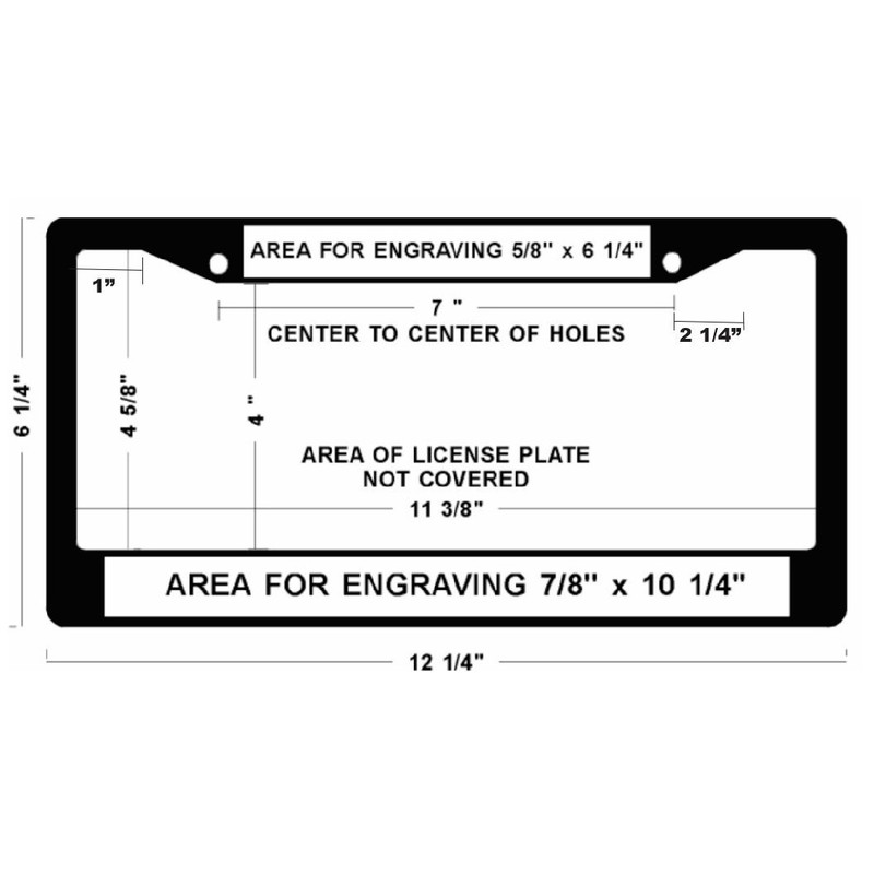 AlphaNumeric Engravers Personalize Your Own License Plate Frame ON LINE