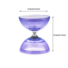 SEIWEI Diabolo Chinese Yoyo Set Triple Bearing Diabolo Yoyo with Spare 10m Rope, Professional Pole Suitable for Beginners and Experienced Players, Performers(Purple)