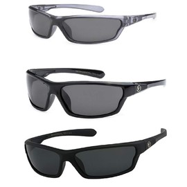 Nitrogen 7032 Polarized 2 & 3 Pack Sunglasses (3 Pack 1 BlK 1 BM 1 GY NB)