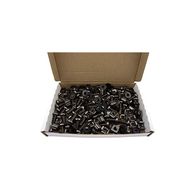 ConnectingU M6 16mm Cage Nuts, Screws and Washers for 10"