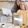 ZYBIDEAL Titanium&Bamboo Cutting Board, Double Side Cutting Board for Kitchen,