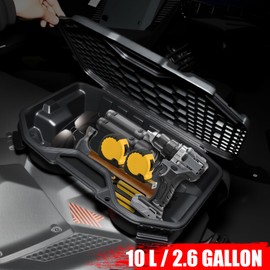 XATVXUTV 2.6Gal/10L Rear Modular Cargo Box for Can Am Maverick, Waterproof Rear Bed Tool Storage Box for Can Am Maverick X3 MAX, Trail, Defender, Commander Accessories, Replace OEM #715005494