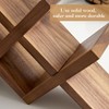 OAKERLAND Walnut Wood Wine Storage Rack Countertop, 4 Bottle Wine