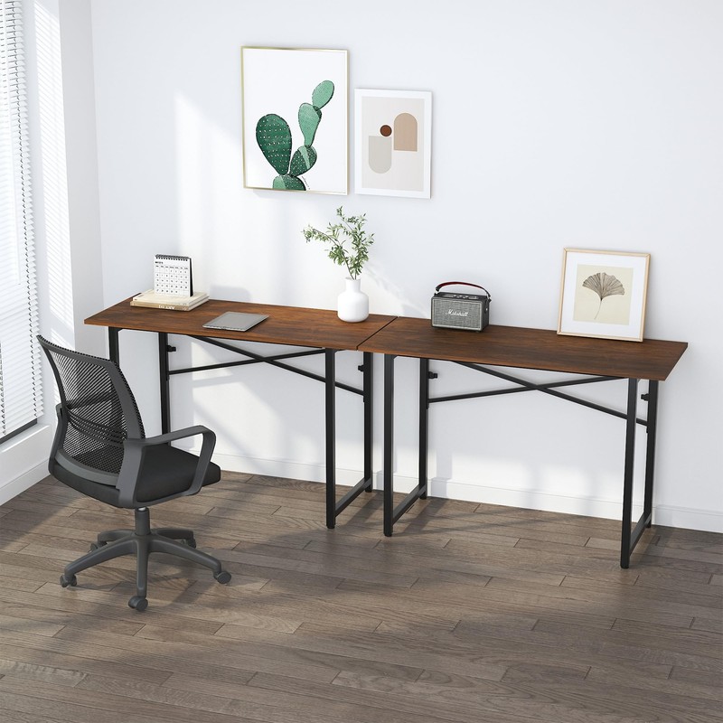 Lutown-Teen 47 inch Folding Desk No Assembly Required, Writing Gaming