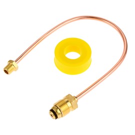 Gohantee Propane Regulator Copper Pigtail POL x 1/4' NPT Male Pipe Thread, Two Stage Auto Changeover Regulator Copper Pigtail - 15 Inch