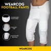 WEARCOG Deluxe Integrated Football Pants | White Adult 7 Padded
