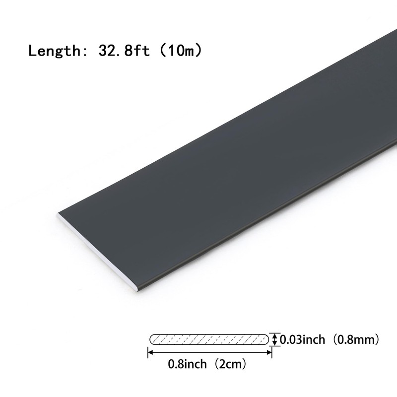 Matte Black Peel and Stick Wall & Molding Trim, Flexible