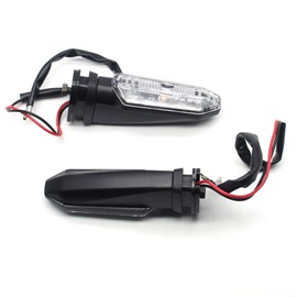 MZS Motorcycle Turn Signal Lights, LED Front Rear Blinker Indicators Amber Lamp Compatible with GROM CBR500R CB650R CBR600RR CBR650R CBR1000RR CB500F CB500X CB1000R CRF300L NC750X Rebel 300 500 CMX