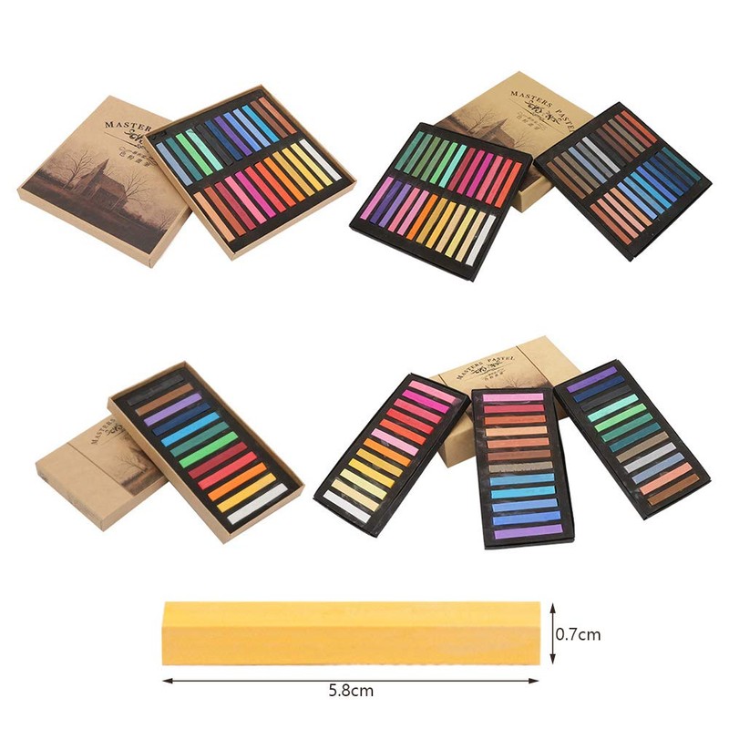 Pastel Chalk Set, Soft Pastel Chalk Square Pastel Set Artist
