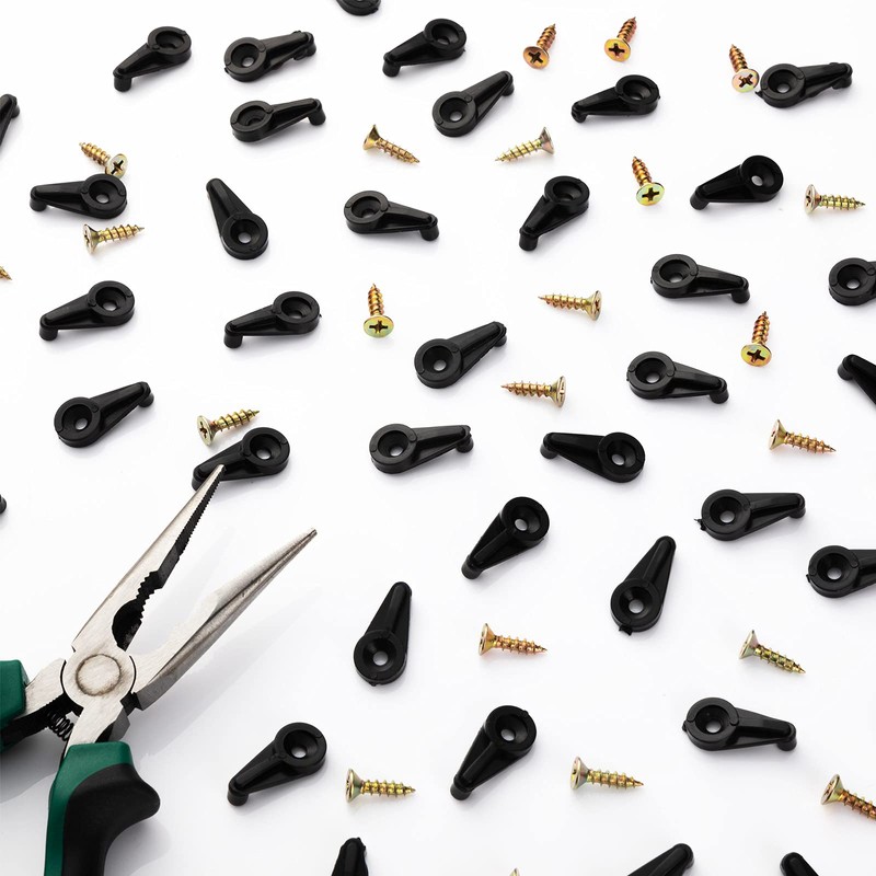 50 Pack Glass Retainer Clips Kit, Mirror Holder Glass Cabinet